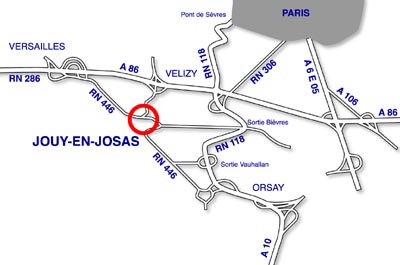 plan d'accès - jouy-en-josas