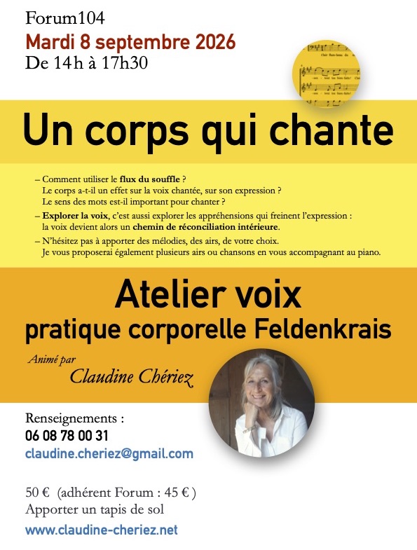 stage chant-feldenkrais, au Forum 104